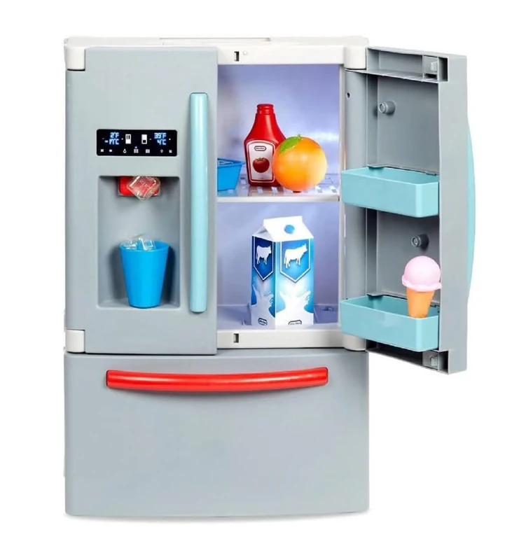 little tikes First Fridge - Interactive and Realistic Refrigerator - With Light and Sounds - Pretend Play Appliance for Kids
