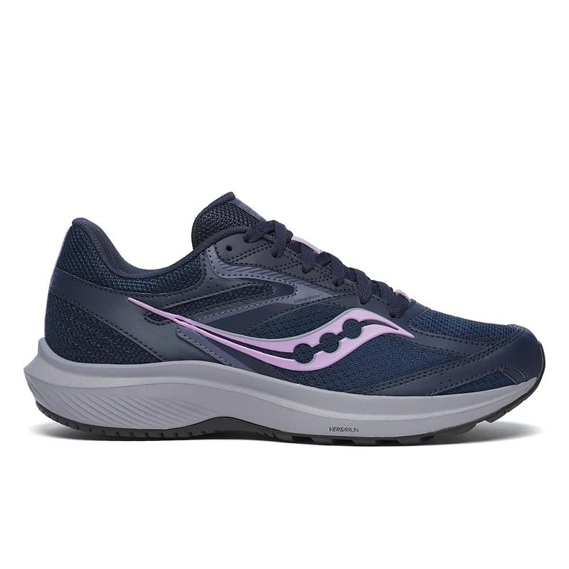 Saucony Women's Cohesion 17 Sneaker, Navy/Heather, 8.5