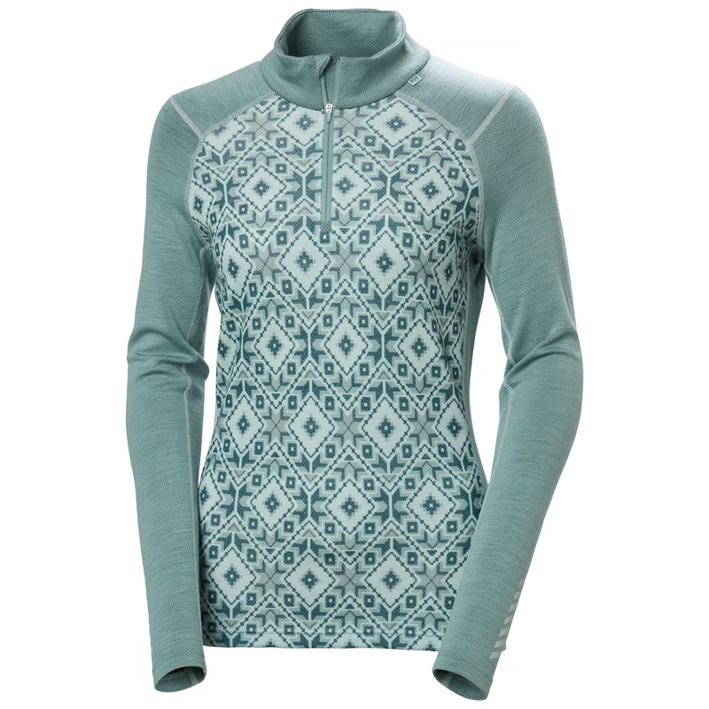 Helly Hansen Women's W Lifa Merino Midw Gra 1/2 Zip, Cactus Star, L