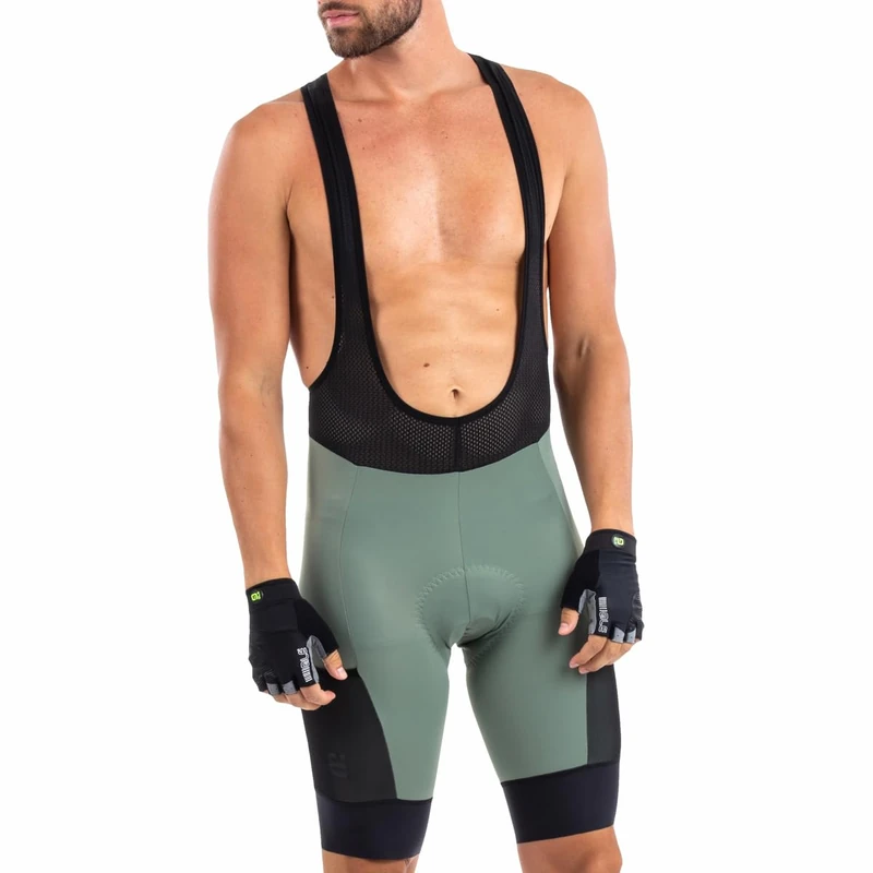 Alé Cycling Men's Off Road - Gravel Stones Cargo Bib Shorts, Green Wood, L