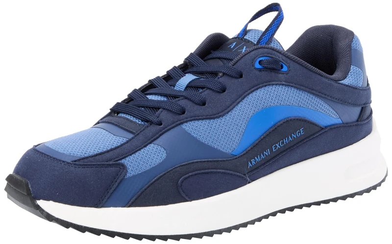 Armani Exchange Men's Dusseldorf Sneaker, Navy Blue, 9.5 UK