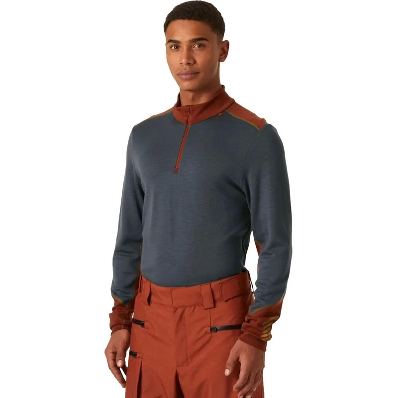 Helly Hansen Men's Lifa Merino Midweight 1/2 Zip, Alpine Frost, L