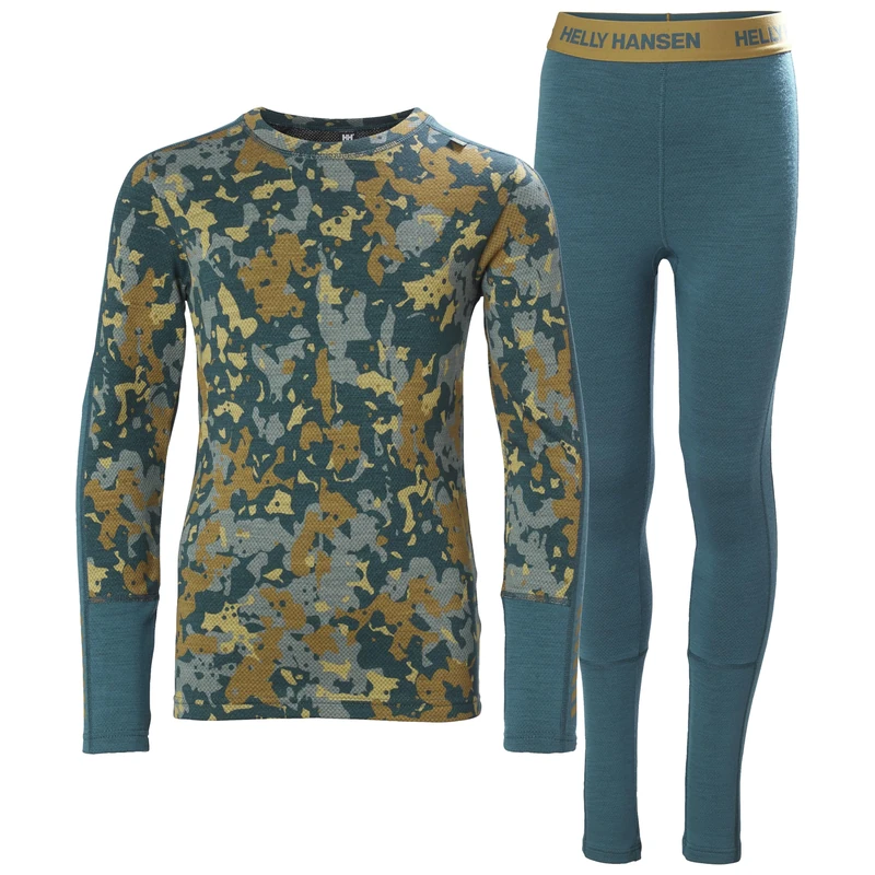 Helly Hansen Juniors' Graphic LIFA® Merino Base Layer Set