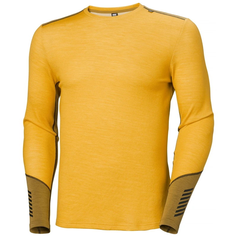Helly Hansen Men's LIFA Merino Midweight Crew - Golden Glow, XL