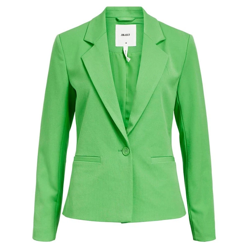 Object Women's Objlisa L/S Button Noos Blazer, Vibrant Green, 10