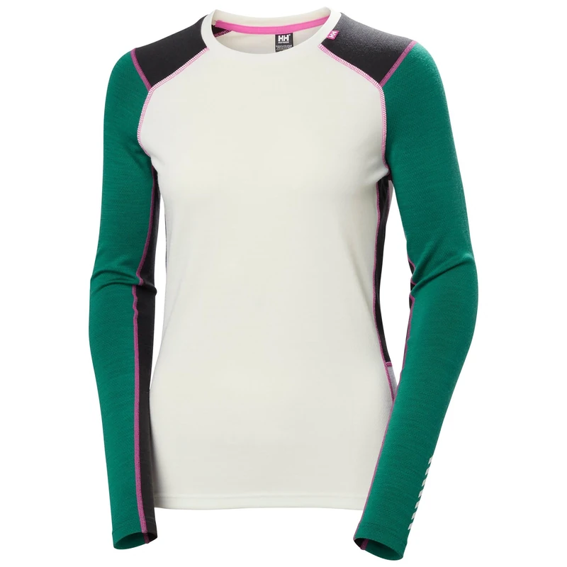 Helly Hansen Women's W Lifa Merino Midweight Crew, Emerald, XL