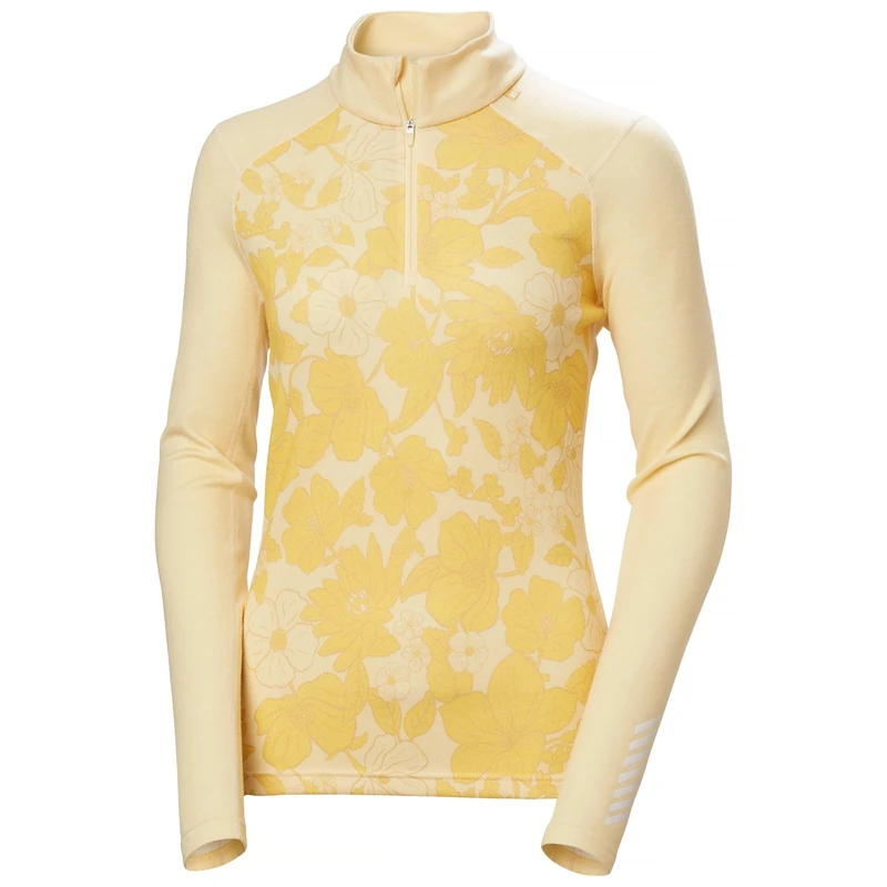 Helly Hansen Women's W Lifa Merino Midw Gra 1/2 Zip, Yellow Cream, M