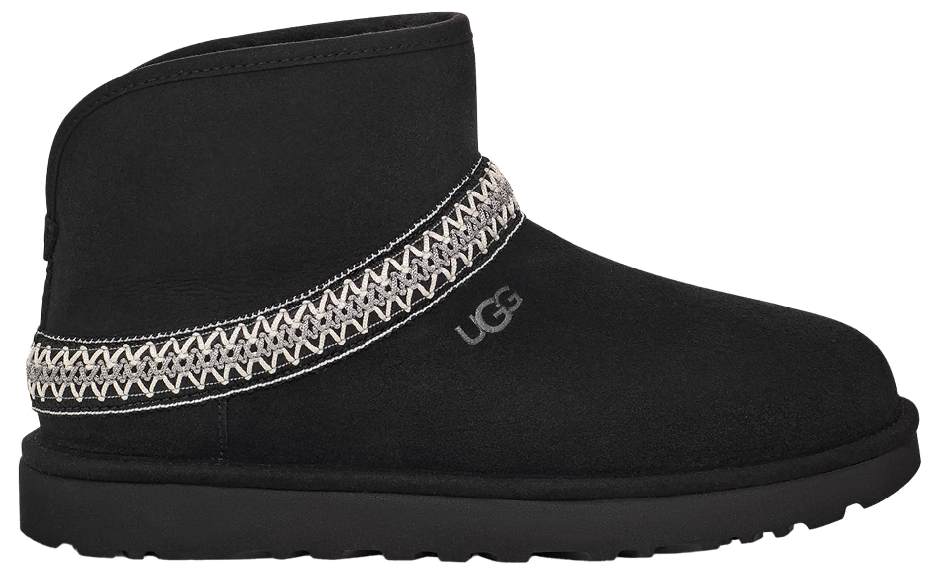 UGG Women's Classic Mini Crescent Classic Boot, Black, UK 9