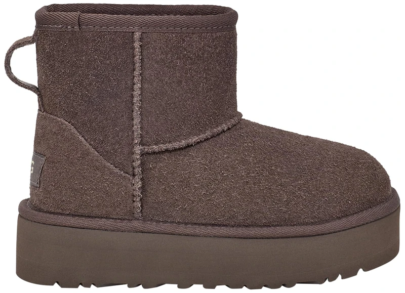 UGG Unisex Kids Classic Mini Platform Fashion Boot, Thunder Cloud, 12 UK