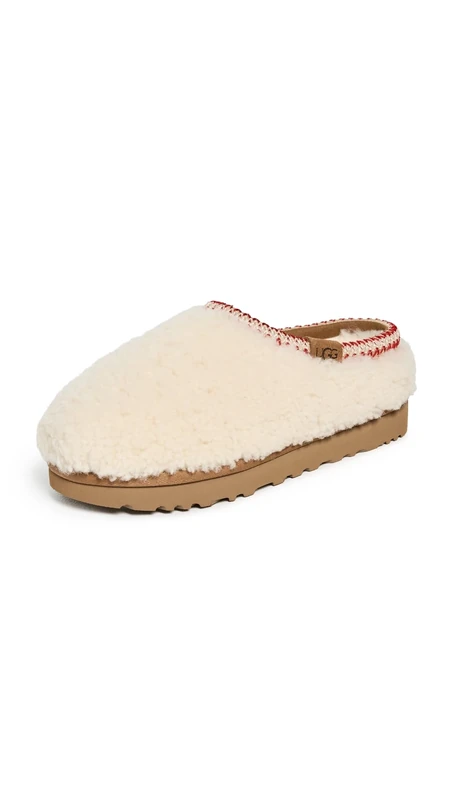UGG Women's Tasman Maxi Curly Slipper, Natural, 9 UK