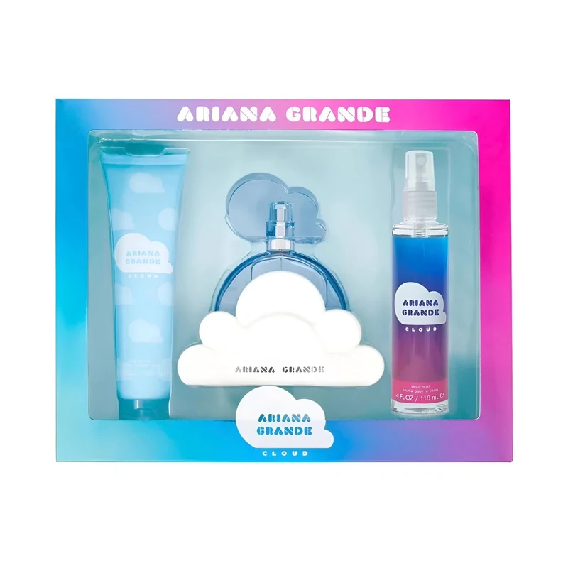 Cloud by Ariana Grande for Women - 3 Pc Gift Set 3.4oz EDP Spray, 3.4oz Body Souffle, 4oz Body Mist