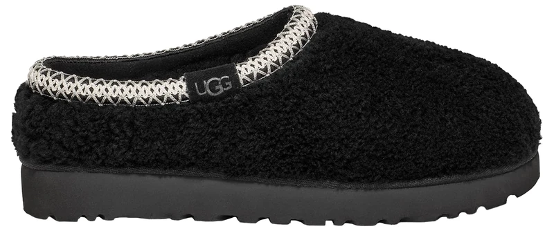 UGG Women's Tasman Maxi Curly Slipper, Black, 3 UK
