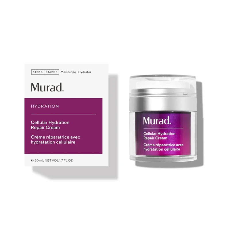 Murad Cellular Hydration Barrier Repair Cream - Nourishing Face Moisturiser Repairs Dry, Flakey Skin - Bilberry Omega Fatty Acids and Soothing Allantoin Restores Bounce & Radiance - 50ml