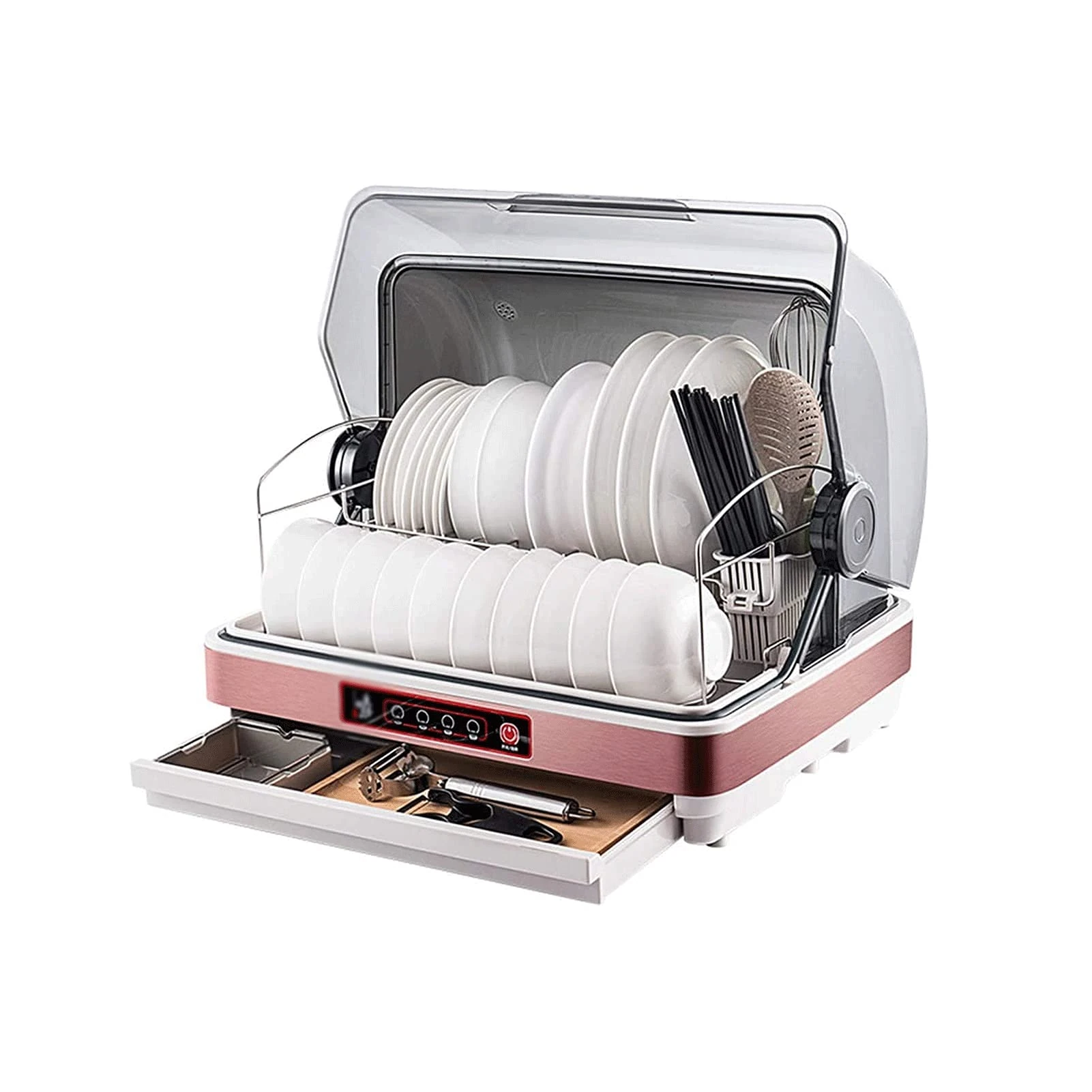 Mini Portable One-Click Dishwashing - Small Size Table Top Dishwasher Ideal For Family, Restaurant, Apartment