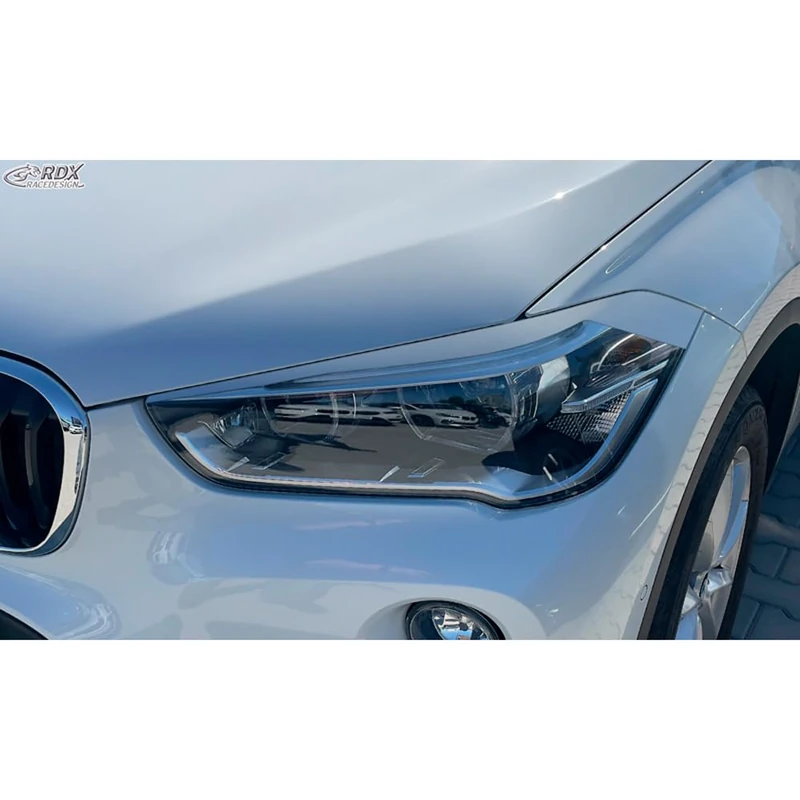 RDX Racedesign Head light spoilers compatible with BMW X1 F48 2015-2019 (ABS)