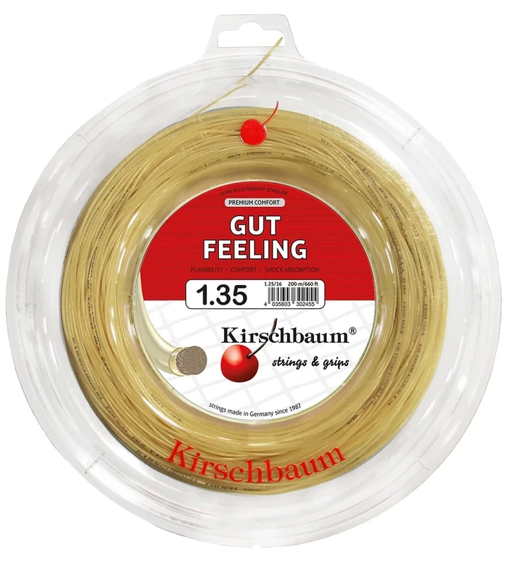 Kirschbaum Feeling Reel 200 mgut 1.35 mm Adult Unisex Natural