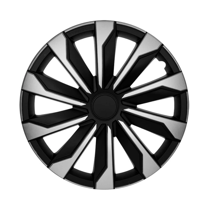 AutoStyle Set of 4 wheel covers Typhoon 17-inch silver/black