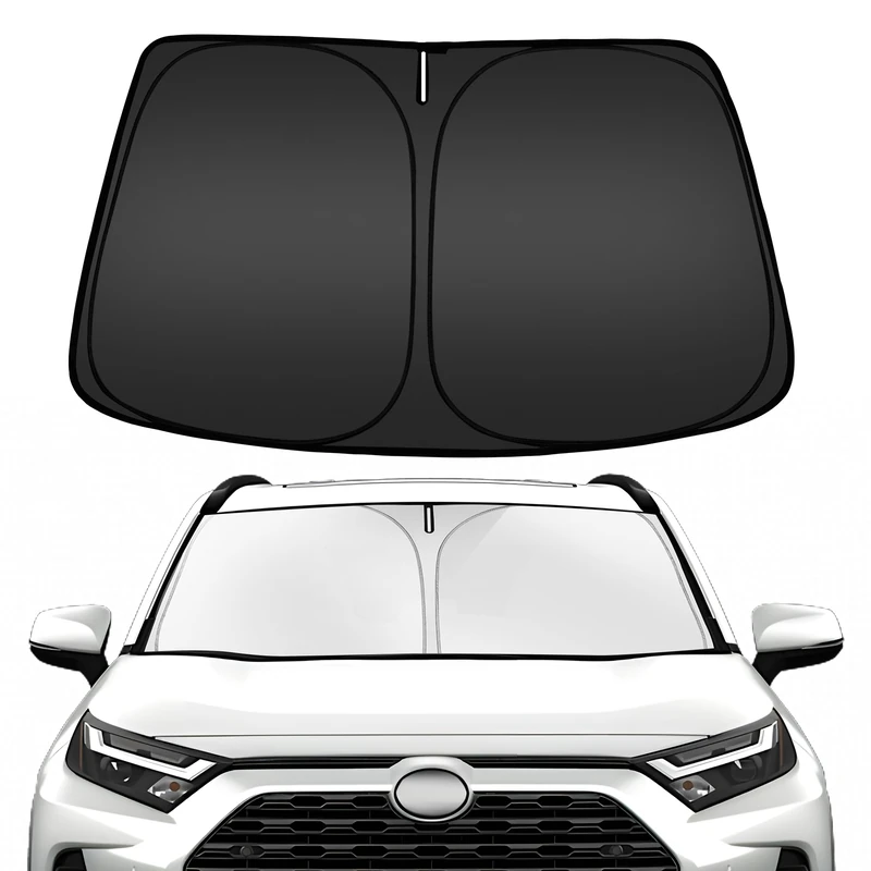 ARISMOTOR Windshield Sun Shade for Toyota RAV4 2019-2024, Custom Fit Foldable Front Window Sunshade Sun Visor Protector, Block UV Rays Keep Your Car Cooler