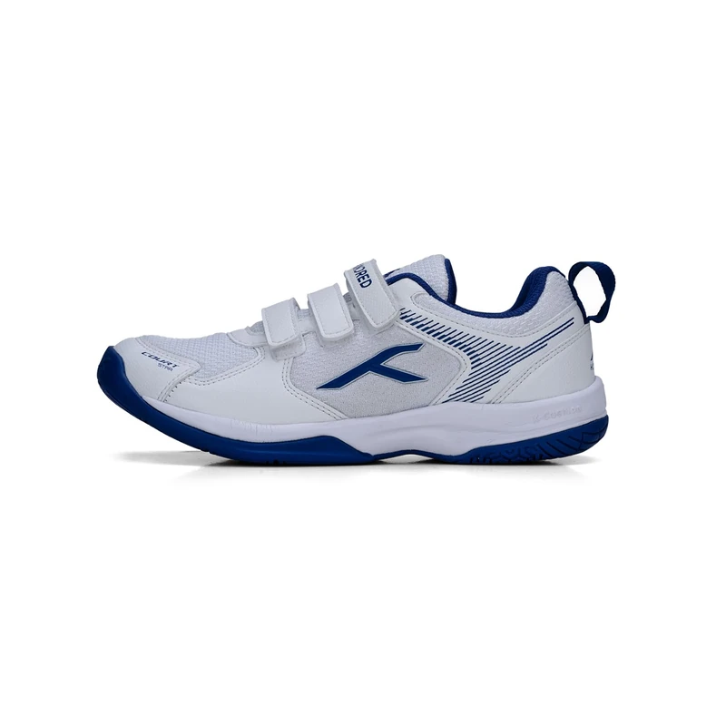 HUNDRED Court Star Non-Marking Badminton Shoes for Boys |Lightweight | X-Cushion Protection | Suitable for Indoor Tennis/Squash/Table Tennis/Basketball & Padel White Navy