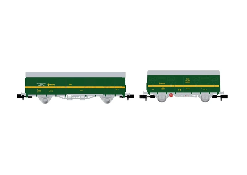 ARNOLD HN6577 ORE + Gbs, verde/amarillo, tren taller Oviedo Freight Wagons