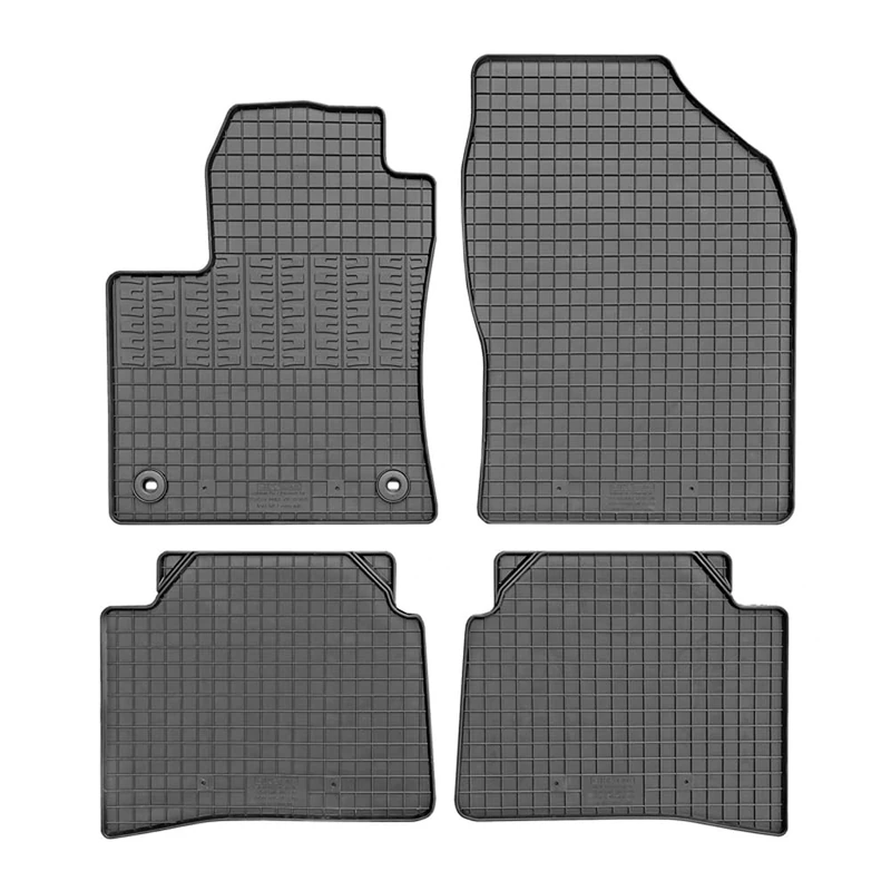 Rubber mats compatible with Toyota Prius IV 2016 (4-piece + mounting system)