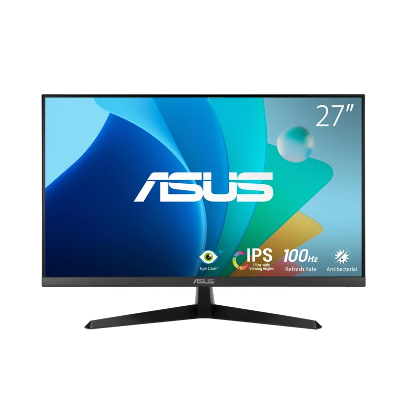 ASUS Eye Care VY279HF - 27 Inch Full HD Monitor - 100 Hz, 1ms MPRT, AdaptiveSync - IPS Panel, Vesa 100x100, 16:9, 1920x1080, HDMI