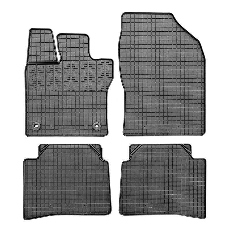 Rubber mats compatible with Toyota Prius V 2023 (4-piece + mounting system)