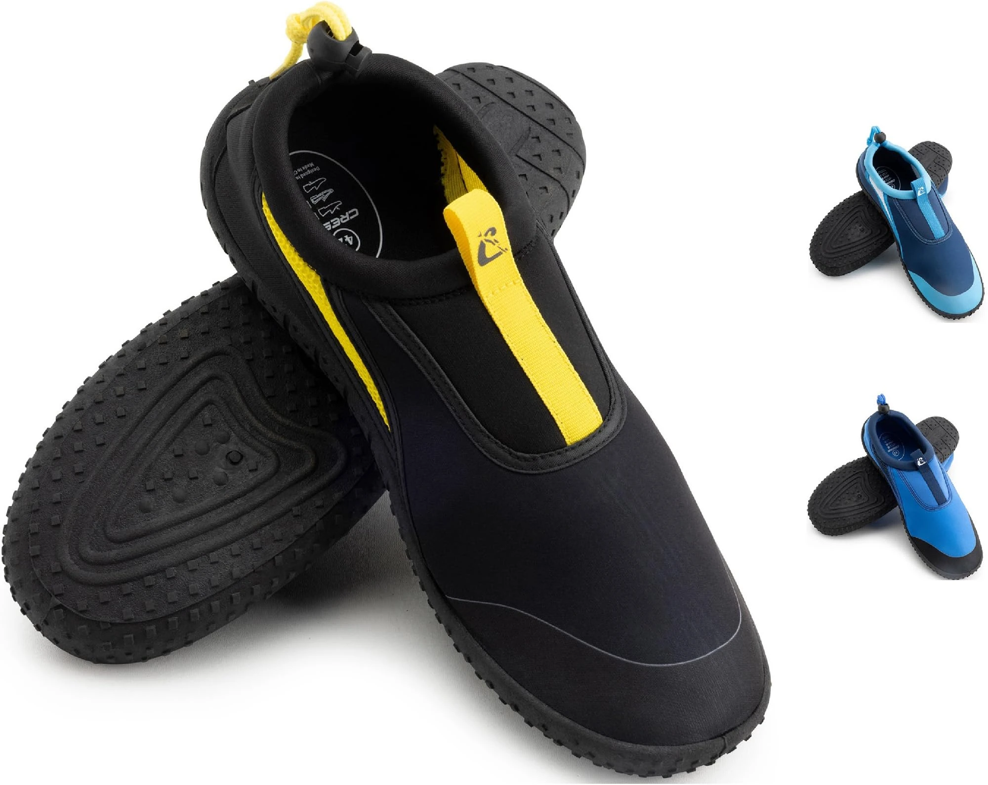 Cressi Coco Shoes - Aquashoes Unisex Adult Designed for Water Sports and Comfortable Walking in Humid Environments, Sea and Beach, Black/Yellow, 36 EU/5 UK
