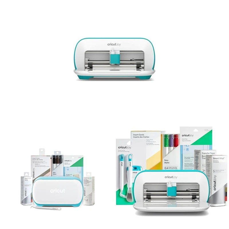 Cricut Joy Compact Smart Cutting Machine Starter Bundle, Black or White, Cuts 50+ Materials, No Mat Needed, Automatic, Plastic, Die Cut Machine