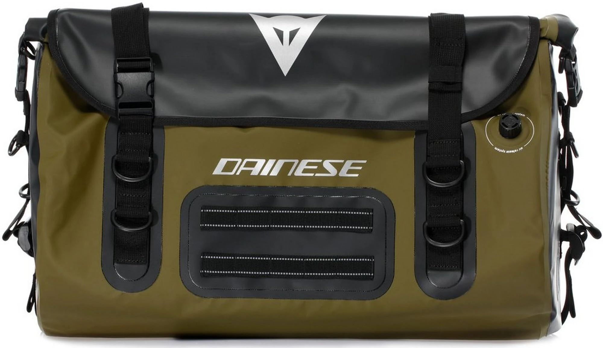 Dainese - Explorer Wp Duffel Bag 45L, Motorbike Travel Bag, Waterproof Material, PVC, for Men and Women, Black/Green