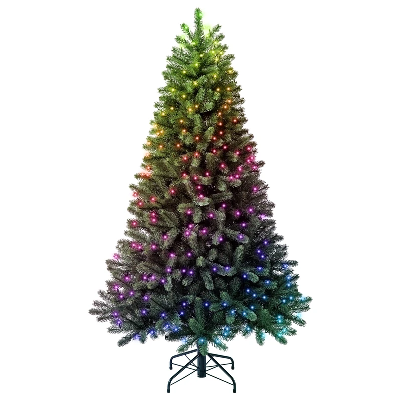 Twinkly Regal Tree Pre-Lit 1.80m, Artificial Christmas Tree with Mappable LED, Christmas Tree 435 RGB LEDs, Compatible with Alexa and Google Home, App Controlled Holiday Decoration, Green