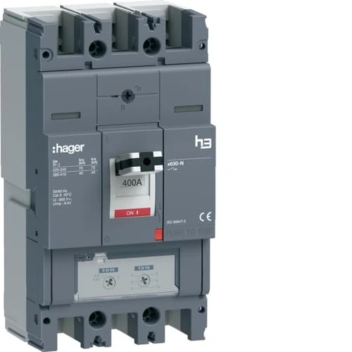 Moulded case automatic switch,h3+ x630,3P3D,400A,40kA relay TM reg