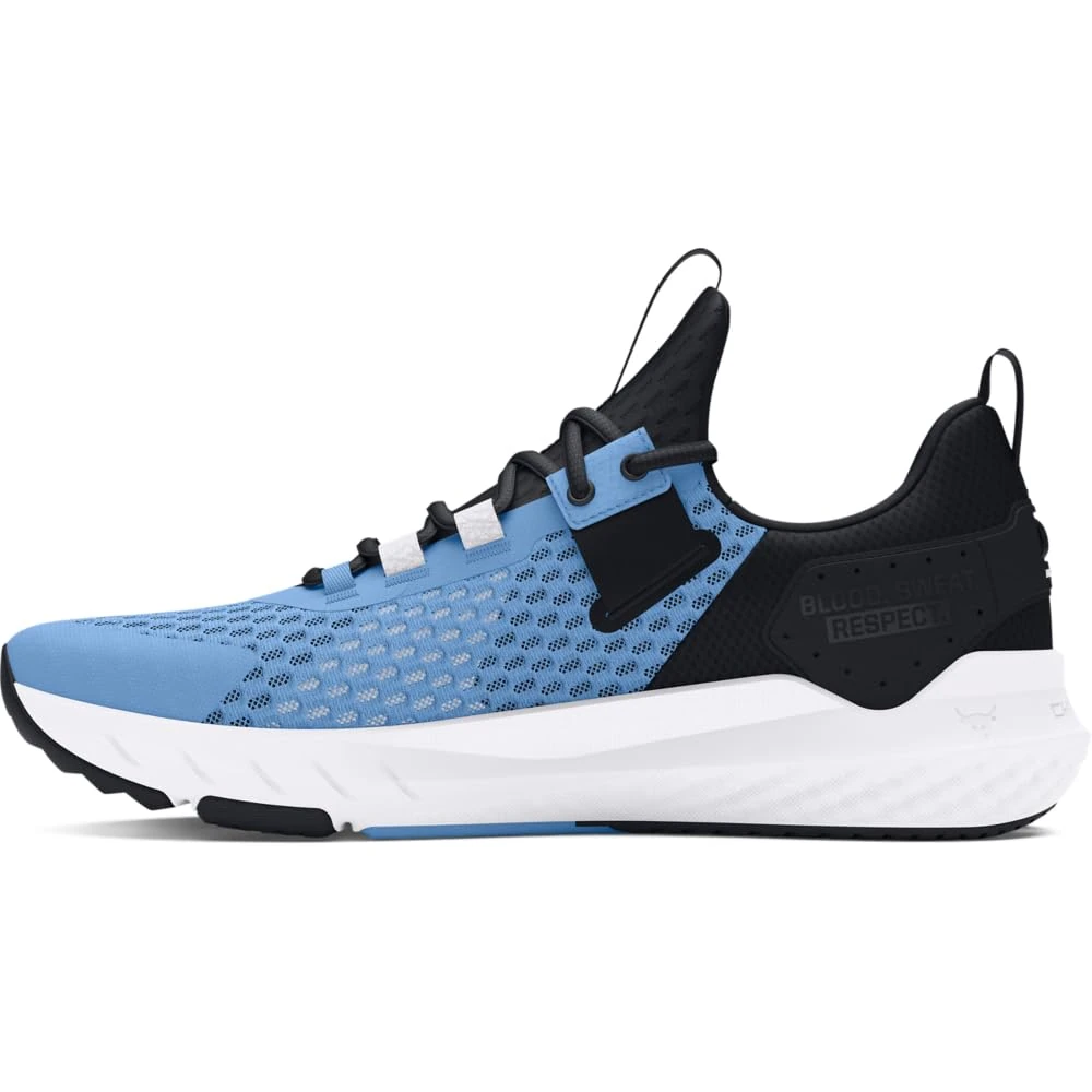 Under Armour Women's Project Rock Blood Sweat Respect 4 Sneaker, (400) Horizon Blue/Black/White, 4 UK