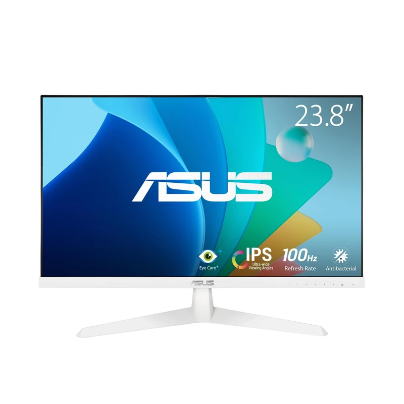 ASUS VY249HF Eye Care Gaming Monitor –23.8" FHD (1920 x 1080), 100Hz, IPS, SmoothMotion, 1ms (MPRT), Adaptive Sync, Eye Care Plus technology, Blue Light Filter, Flicker Free, antibacterial treatment