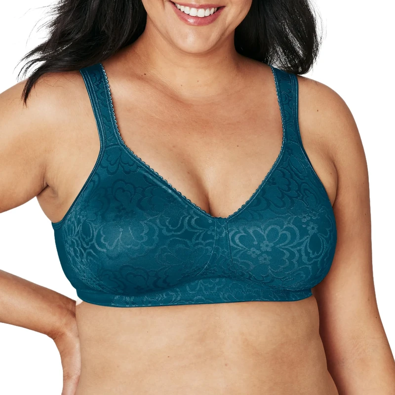 PLAYTEX 18 Hour Ultimate Lift and Support Wire-Free Bra, Juniper Blue, 44DD