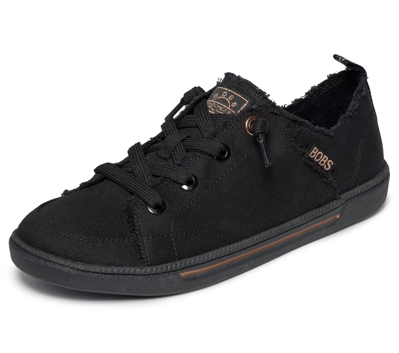 Skechers Women's Hands Free Slip-ins Bobs Skip B Cute Sweet Sneaker, Black, 6 UK