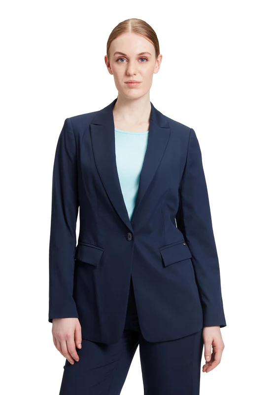 Betty & Co Women's Blazer, Navy Blue, 14 - Image 1