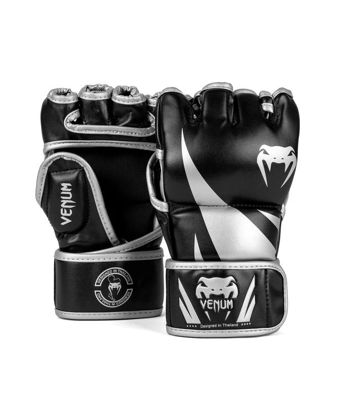 Venum, Challenger 2.0 MMA Gloves, Unisex Adult, M, Black/Silver
