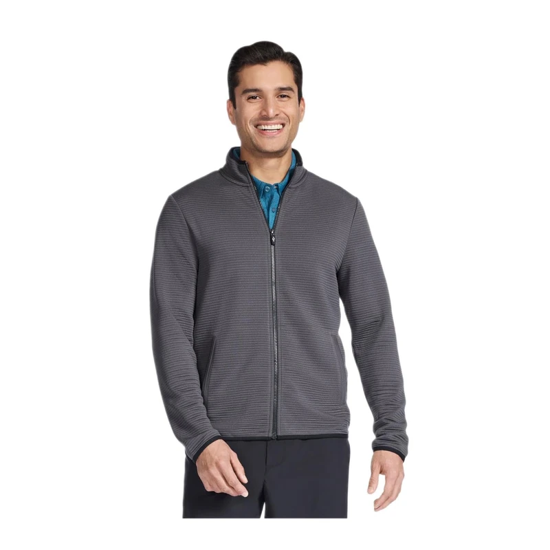 Skechers Mens The Hoodless Hoodie Ottoman Jacket, Asphalt, 3XL UK