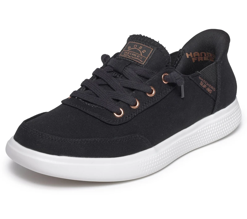 Skechers Women's Freihändige Slip-in-Skipper – Keep It Sweet Sneaker, Black, 6.5 UK