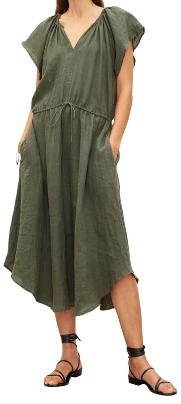 Velvet by Graham & Spencer Women's Pepper Short Sleeve Midi Dress, Tootsie, M - Image 1