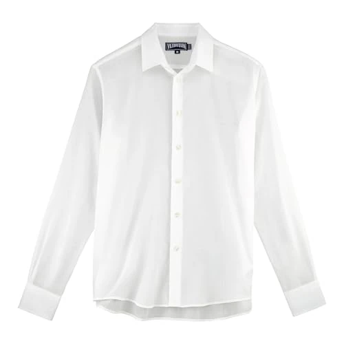 Vilebrequin, Cotton Voile Lightweight Shirt Solid, S, White
