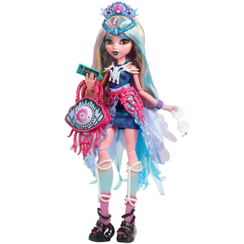 Monster High Monster Fest Doll, Lagoona Blue with Glam Outfit & Festival Themed Accessories like Snacks, Band Poster, Statement Bag & More, HXH82