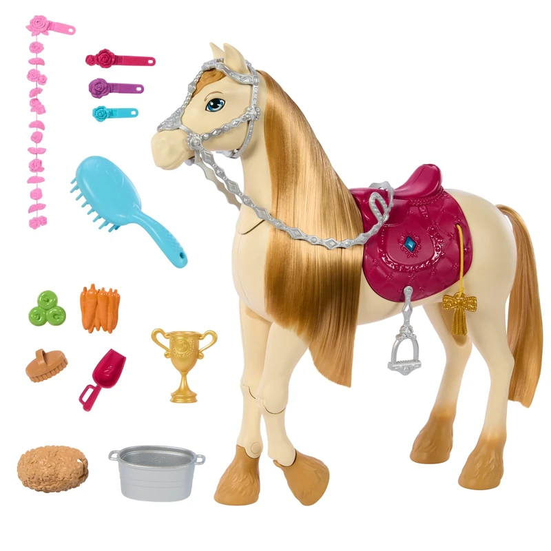 Barbie Horse with Sounds, Music & Accessories, Inspired by Barbie The Great Horse Chase, Toy Moves, Dances & Blinks Eyes, HXJ42