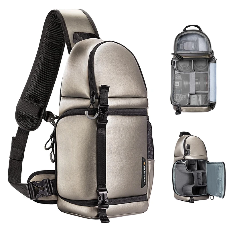 K&F CONCEPT Camera Sling Bag for photographers, Professional 11L Waterproof Camera Shoulder Backpack for DSLR SLR Canon Nikon Sony Cameras