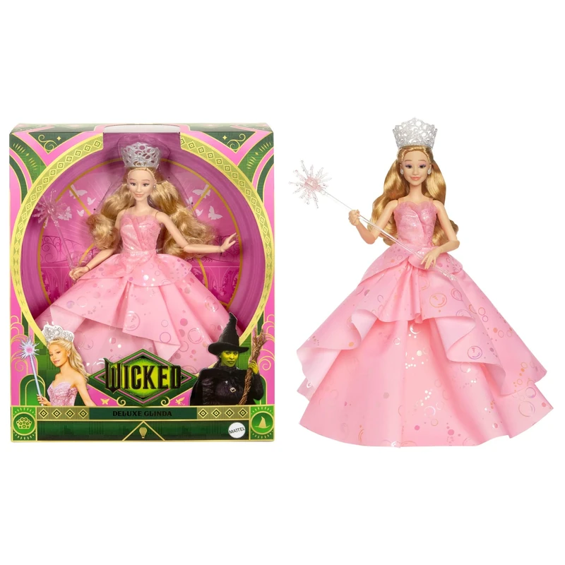 Mattel Wicked, Deluxe Glinda Fashion Doll & Accessories Including Crown & Scepter, Movie-Inspired Look with Posability, HXY37