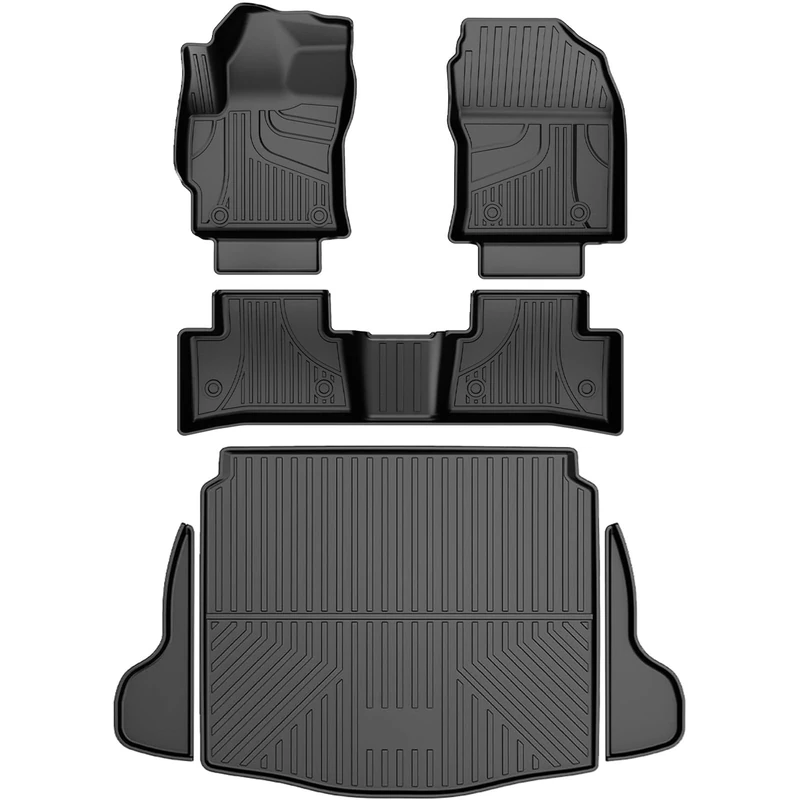 Automotive Floor Mats & Cargo Liners Trunk Set Compatible with 2022 2023 2024 Toyota Corolla Cross (FWD), All Weather Car Accessories Floor Liner, 1st and 2nd Row Car Mat Black (Not for Corolla)