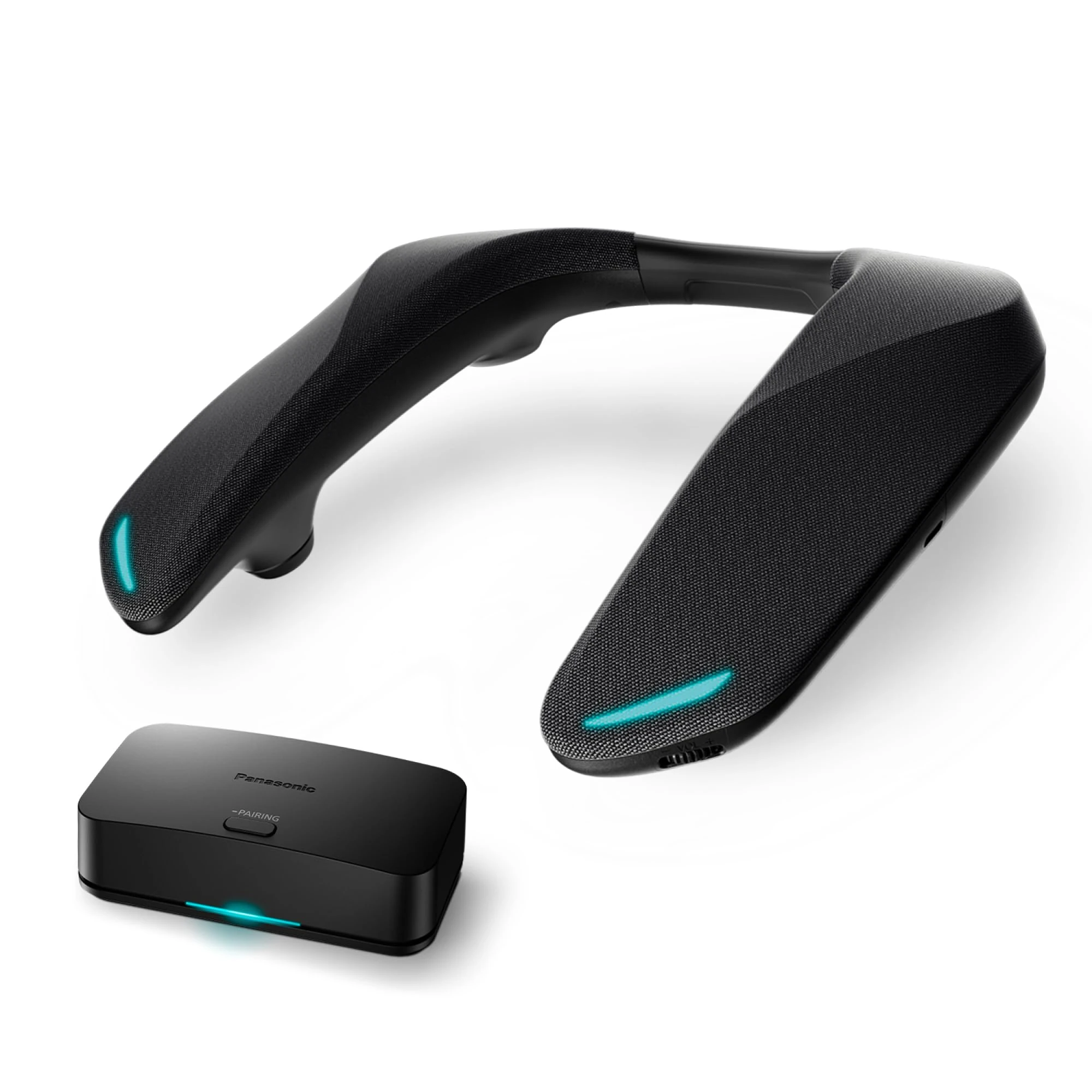 Panasonic SC-GNW10 Wireless Neck Speaker, Gaming Speaker with AI Noise Cancelling Mic, 2.4GHz Low Latency, 4ch Surround Sound, USB-C Charging, PC/PS4/PS5/Switch, Black