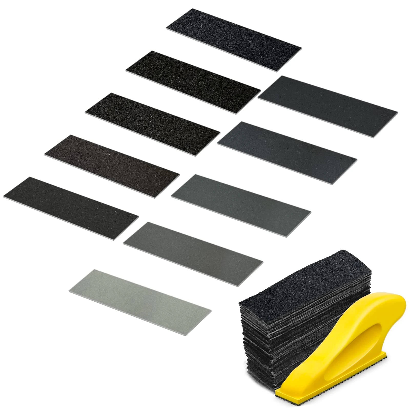 100PCS Wet Dry Micro Sander Sandpaper Kit - 60-5000 Grit for DIY Crafts With Detail Finger Sander 90X30mm for Small Projects