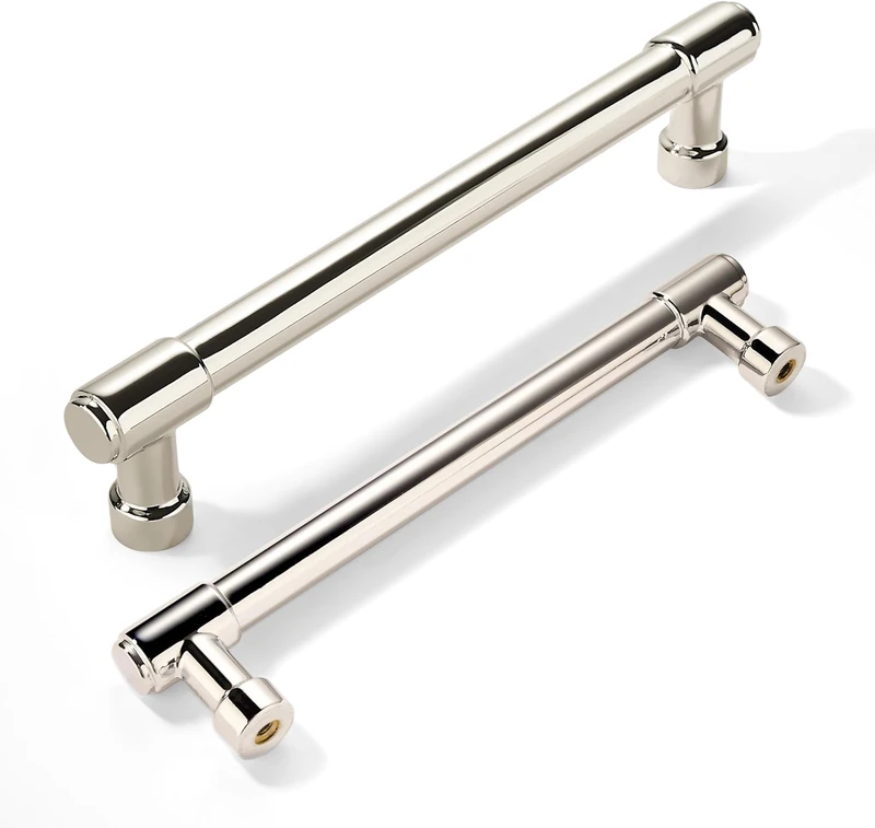 khtumeware Polished Nickel Cabinet Pulls - Center to Center 6" (152MM) - Pack of 20 - Kitchen Handles for Cabinets Cupboard Handles Drawer Pulls.